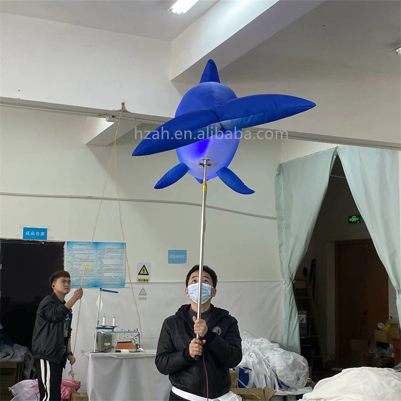 Street Parade Performance Inflatable Marine Animal Costume Inflatable Dolphin Puppet