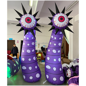 Halloween Inflatable Monster Inflatable Eye Flower Column with Led Light Inflatable Eyeball Flower