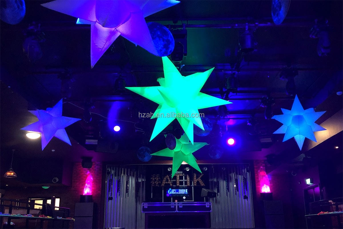 Event Lighting Inflatable LED Star for Night Club Decoration