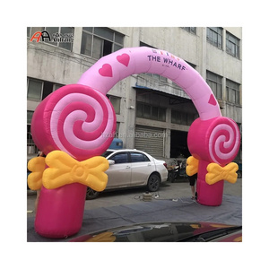 Waterproof oxford giant inflatable stage cover candy arch style dome tent for wedding party events