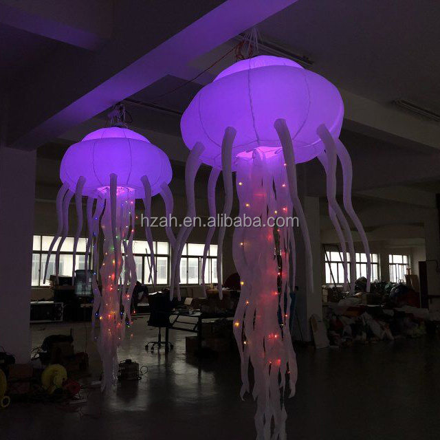 Event Decorative Inflatable Hanging Jellyfish Balloon with LED Light