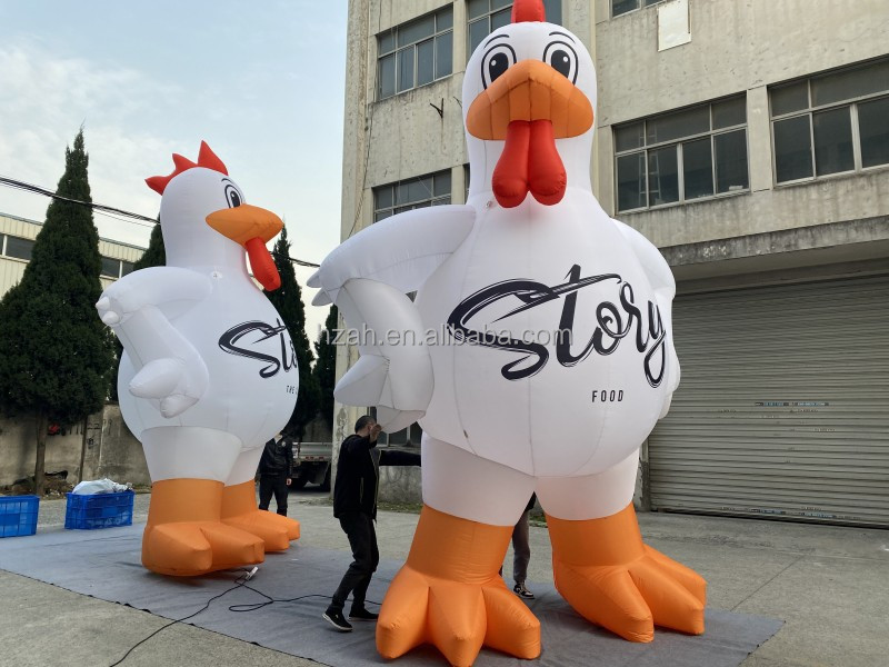 Giant inflatable cock inflatable chicken with custom logo for advertising decoration