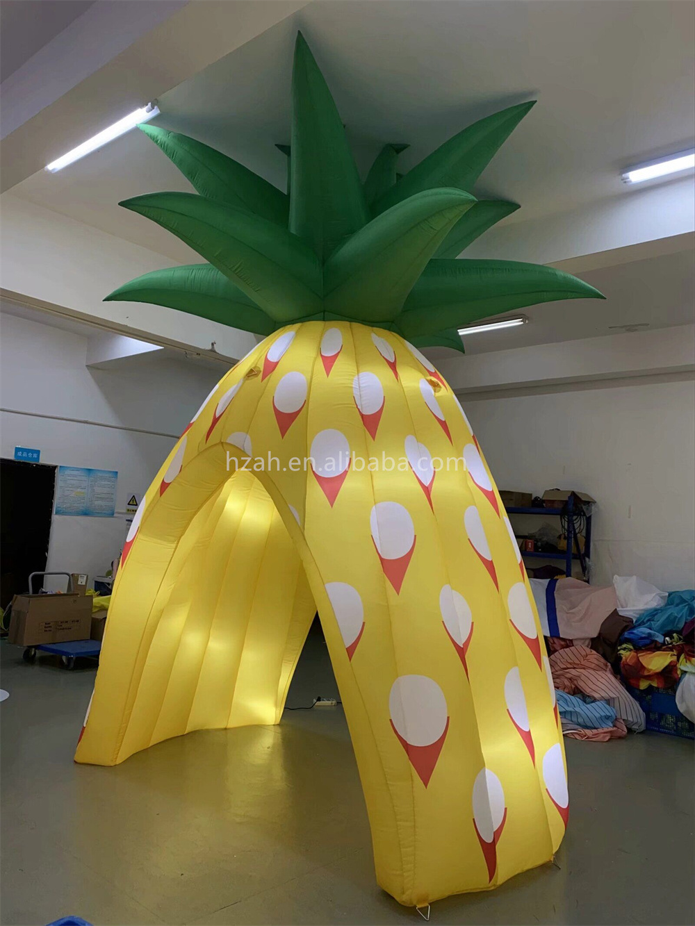 Advertising Entrance Giant Inflatable Pineapple Model Tent Inflatable Pineapple Arch Balloon for Promotion