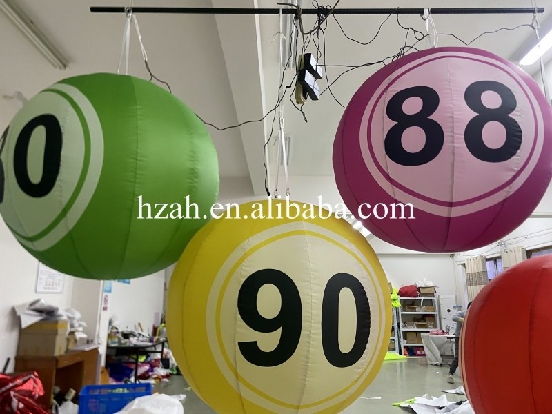 Inflatable Blow Up Bingo Ball Balloon For Game Event Advertising Show