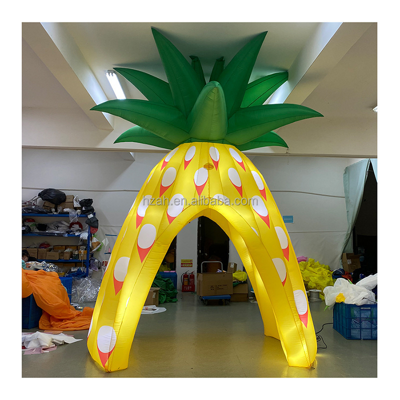 Advertising Entrance Giant Inflatable Pineapple Model Tent Inflatable Pineapple Arch Balloon for Promotion