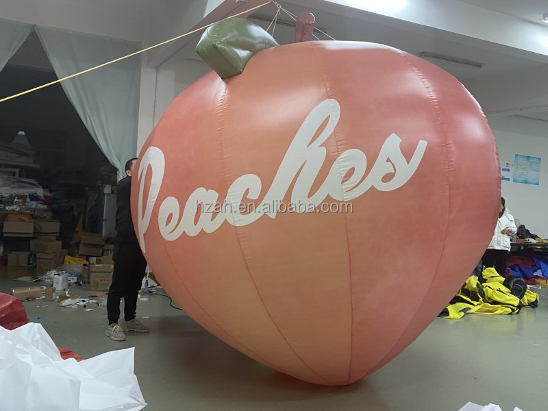 Giant advertising inflatable peach model inflatable fruit balloon with logo