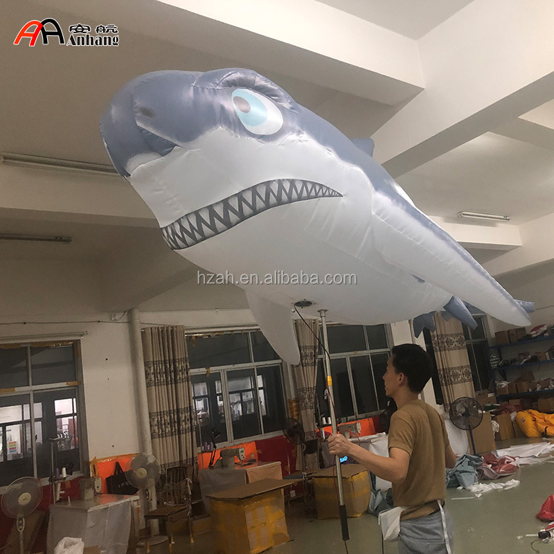 Blue Inflatable Costume Dolphin Cartoon for Advertising Decoration