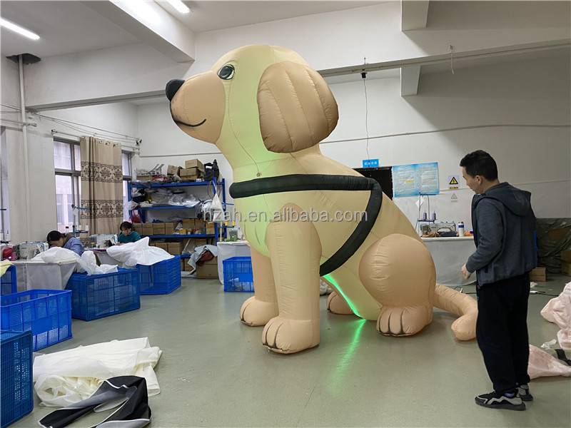 Giant Inflatable Dog Model with LED Lighting for Advertising