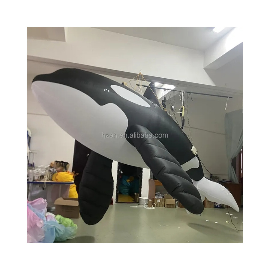 Marine inflatables giant sea animal hanging inflatable killer whale balloon