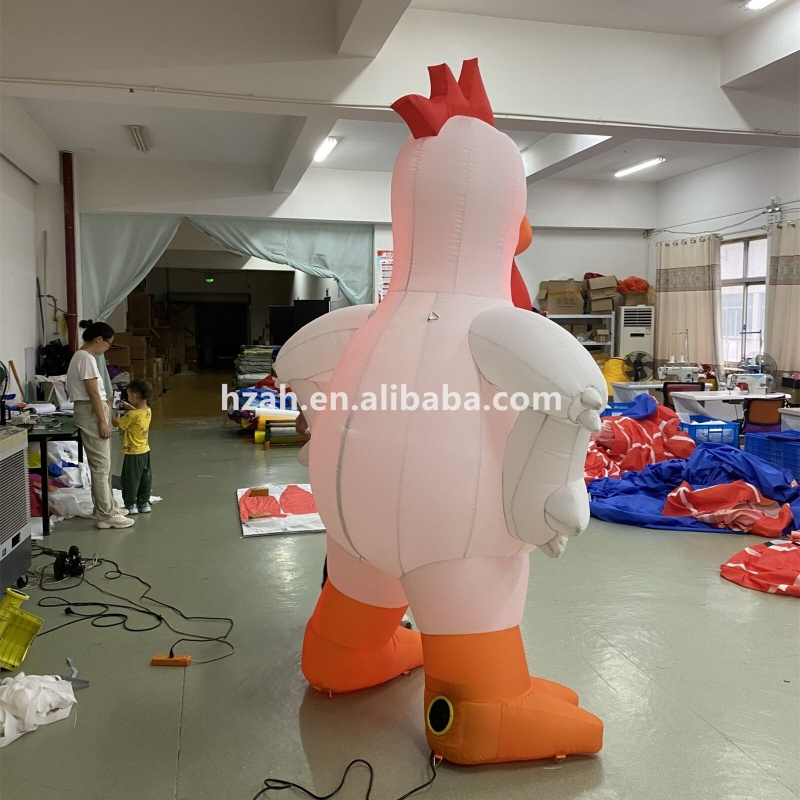 Giant custom inflatable chicken for advertising cartoon rooster model