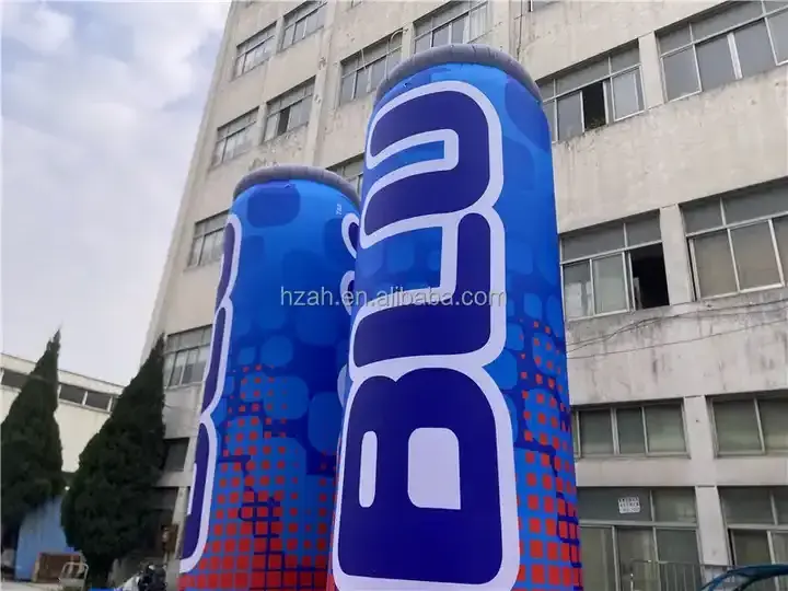 Custom inflatable beer cans display commercial inflatable beer bottle with blower