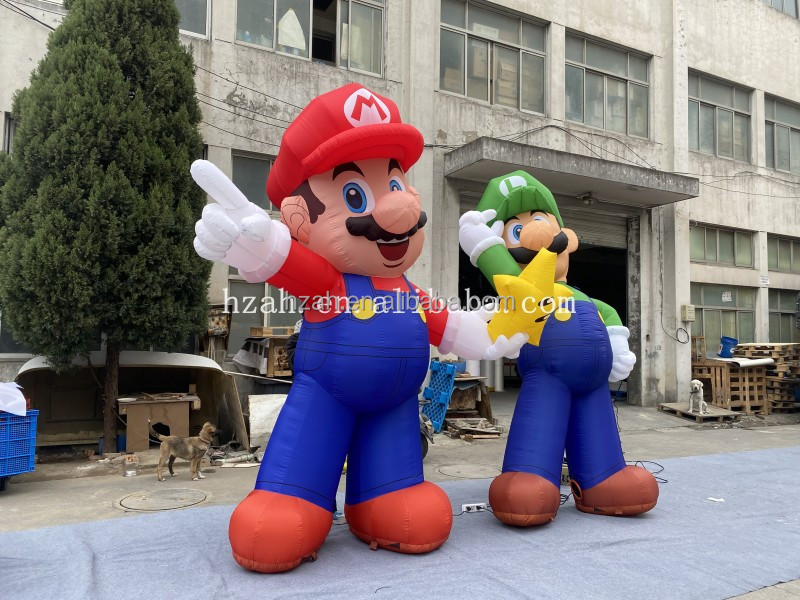 Game character super mario luigi cartoon inflatable mario for Children