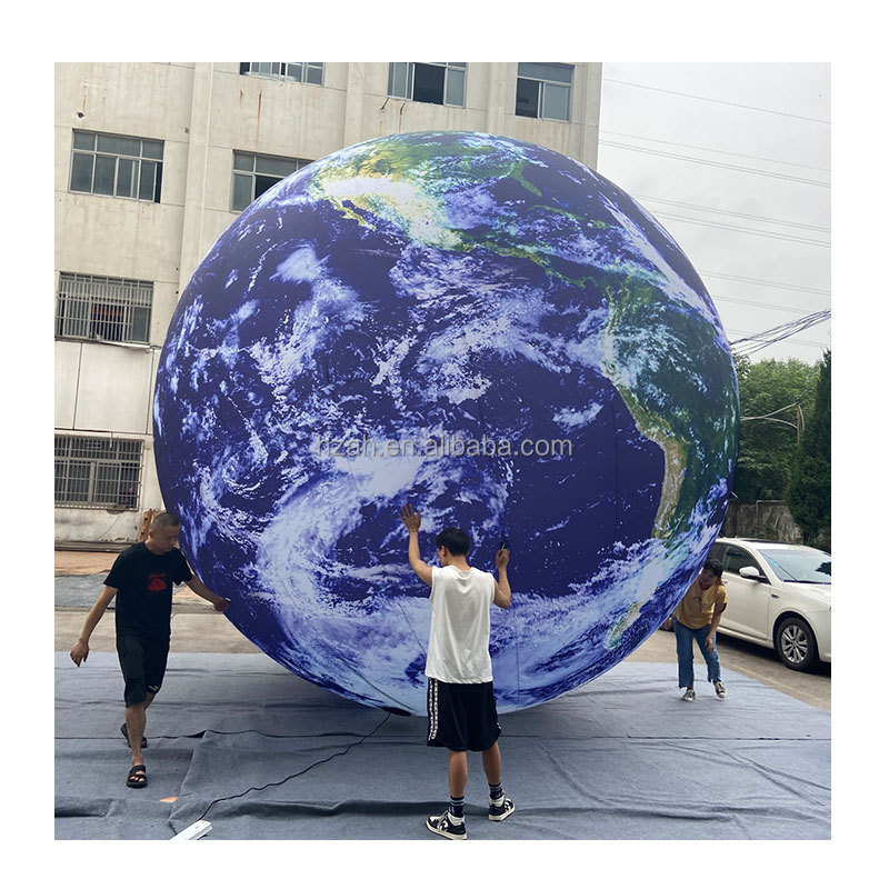 Led light inflatable earth ball inflatable earth model balloon for advertising