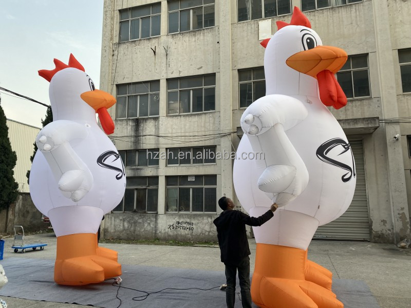 Giant inflatable cock inflatable chicken with custom logo for advertising decoration