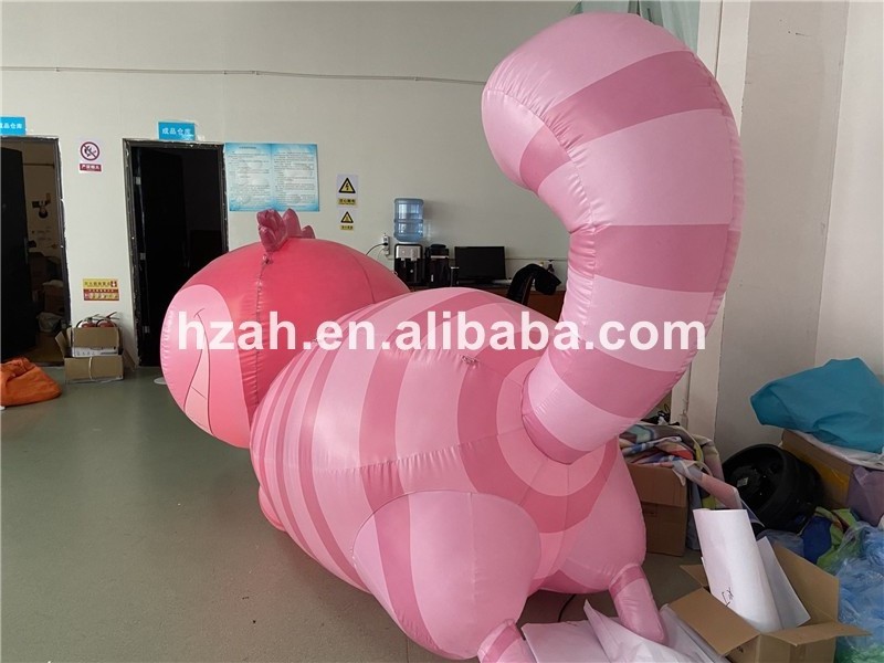 Alice in Wonderland Cheshire Cat LED Inflatable Cartoon Character for Party Decoration