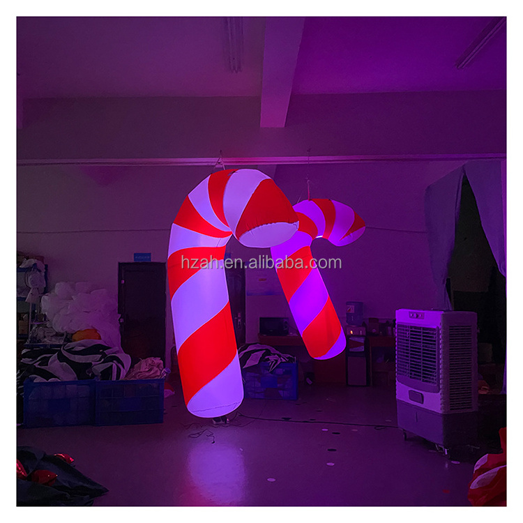 Giant Christmas Inflatable Candy Cane Xmas Advertising Inflatable Candy Cane for Party Event Decoration