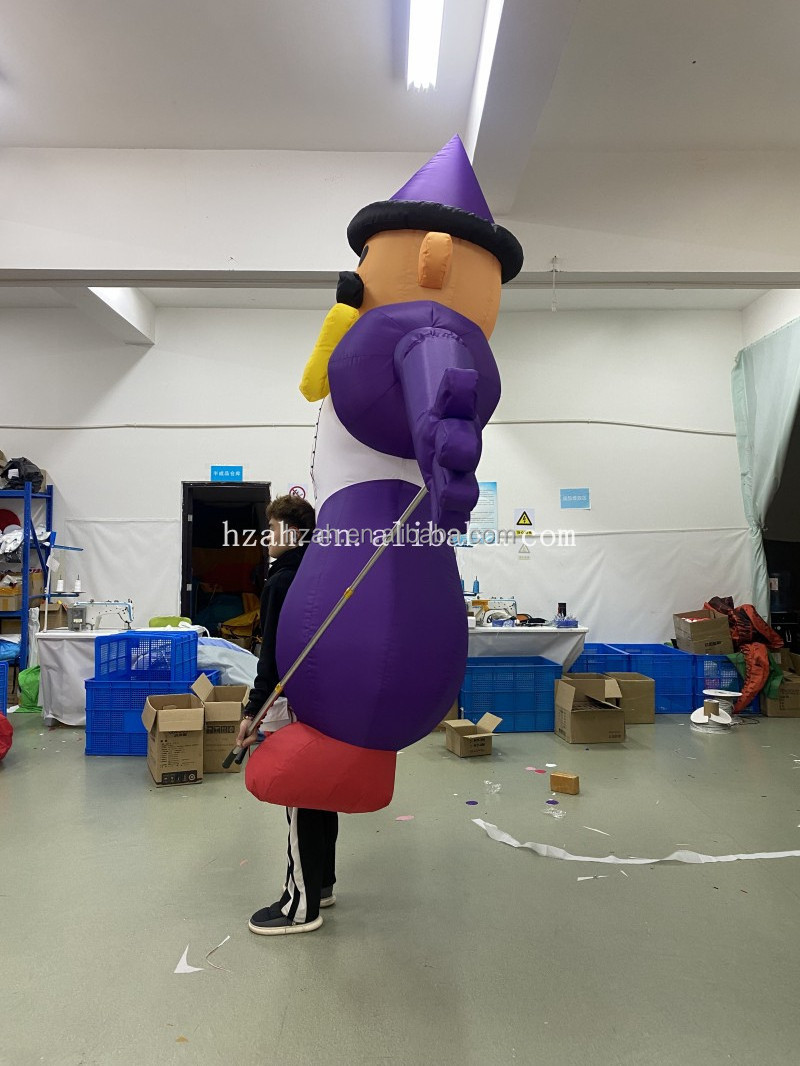 Parade Performance Costume Inflatable Purple Clown Puppet Inflatable Walking Clown