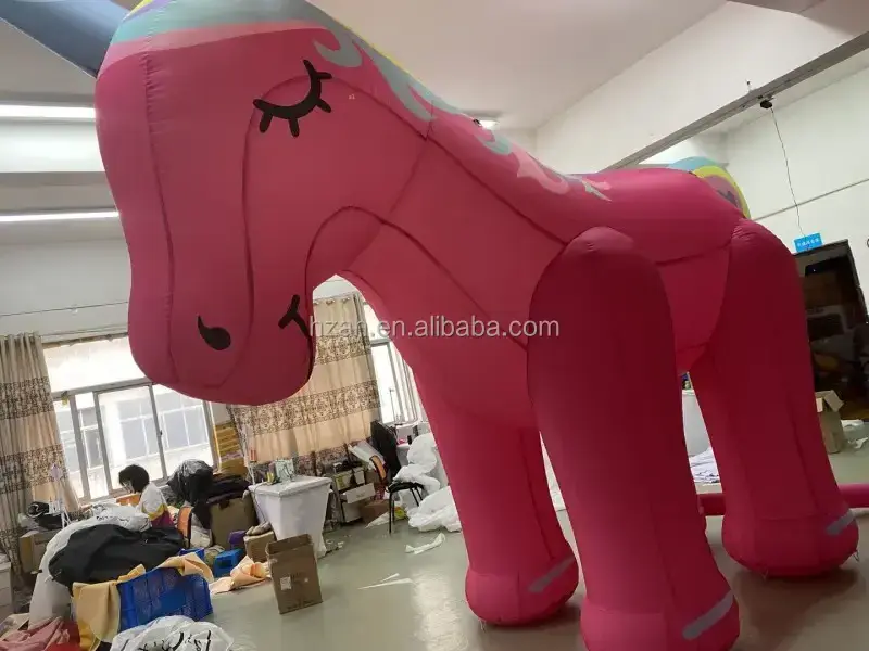 Inflatable Pony Horse Rainbow Unicorn Cartoon for Party Decoration