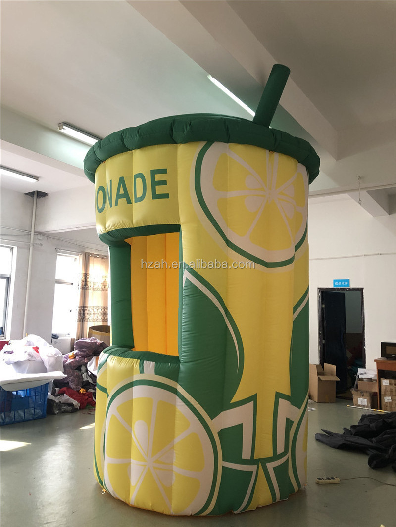 Outdoor Portable Inflatable Lemon Tent Inflatable Lemonade Stand Cup Booth