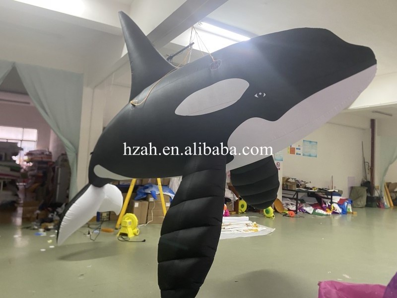 Marine Themed Event Decor Inflatable Orcinus Orca Model Killer Whale Grampus Realistic Balloon