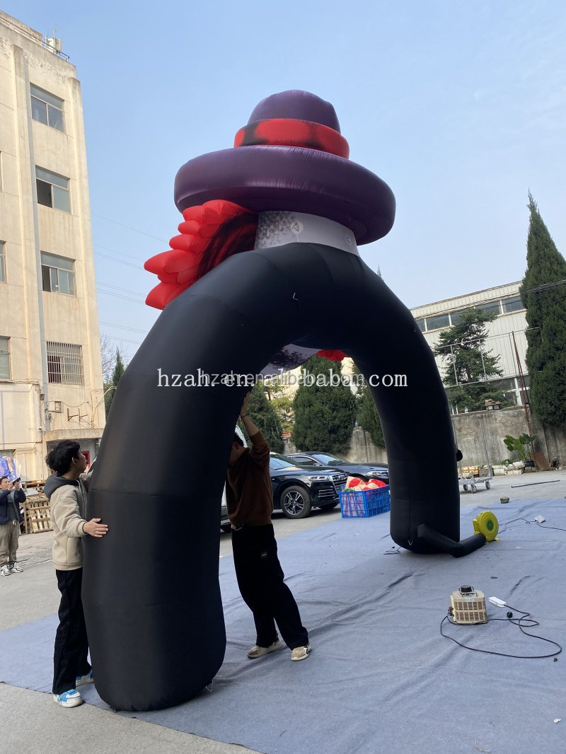 Custom Horrible Halloween Inflatable Event Party Clown Arch with Led Light Inflatable Scary Clown Entrance