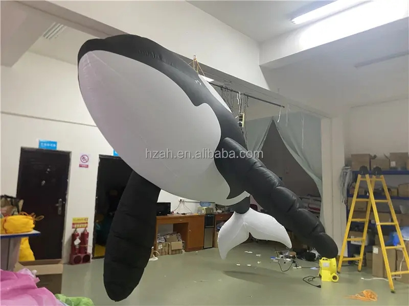 Marine inflatables giant sea animal hanging inflatable killer whale balloon