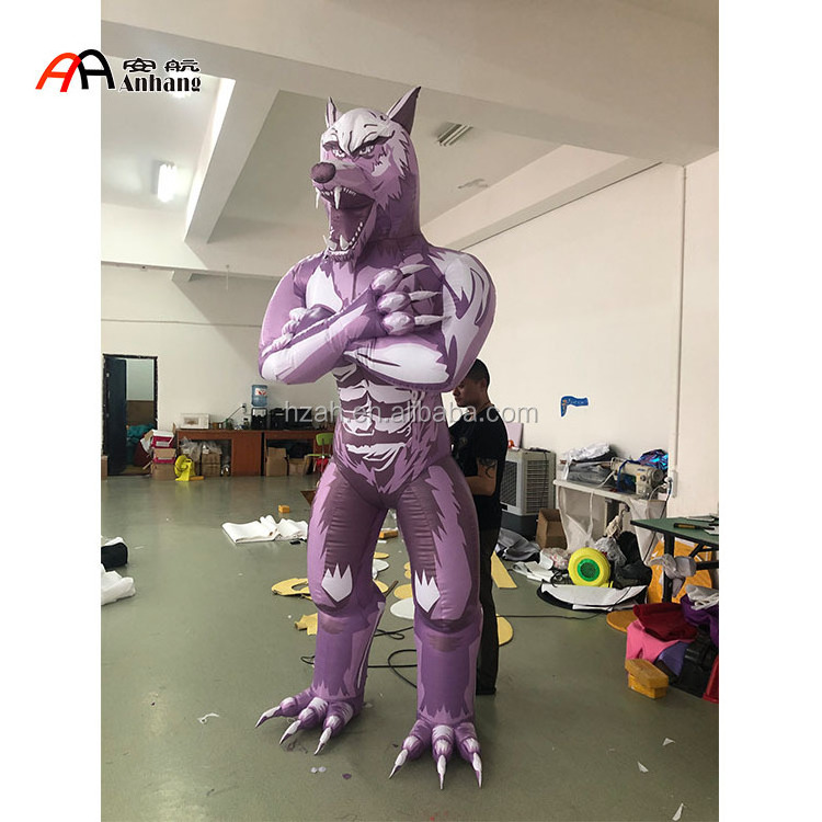 New Design Waterproof Vivid Inflatable Wolf Cartoon