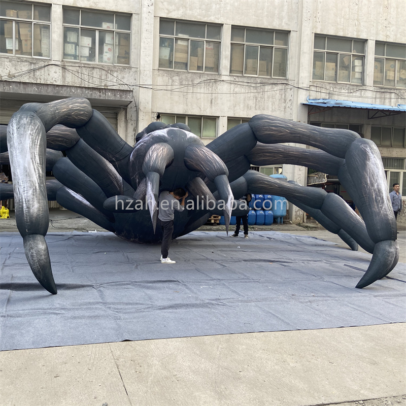 Giant inflatable halloween decoration inflatable spider black spider animal for roof decorations