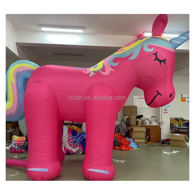 Inflatable Pony Horse Rainbow Unicorn Cartoon for Party Decoration