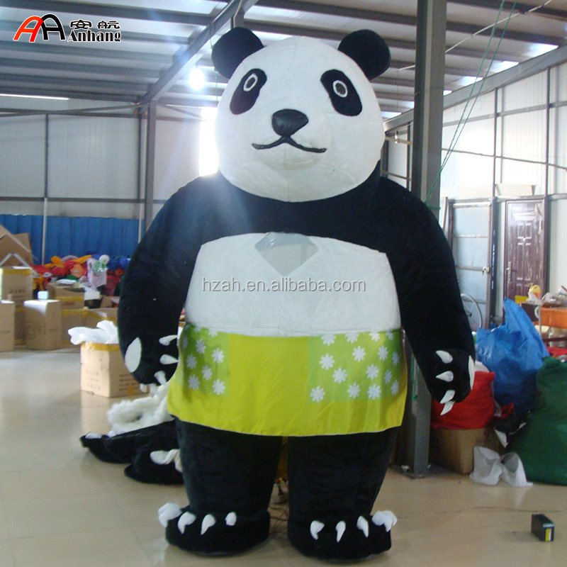 Parade Decoration Inflatable Panda And White Bear Cartoon Costumes