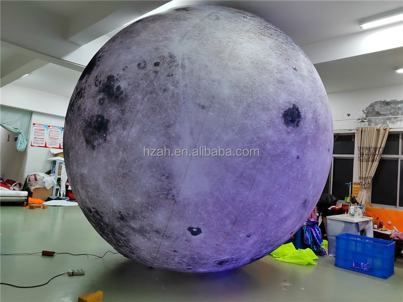 LED Inflatable Earth Moon Lighting Space Planet Balloon for Decoration