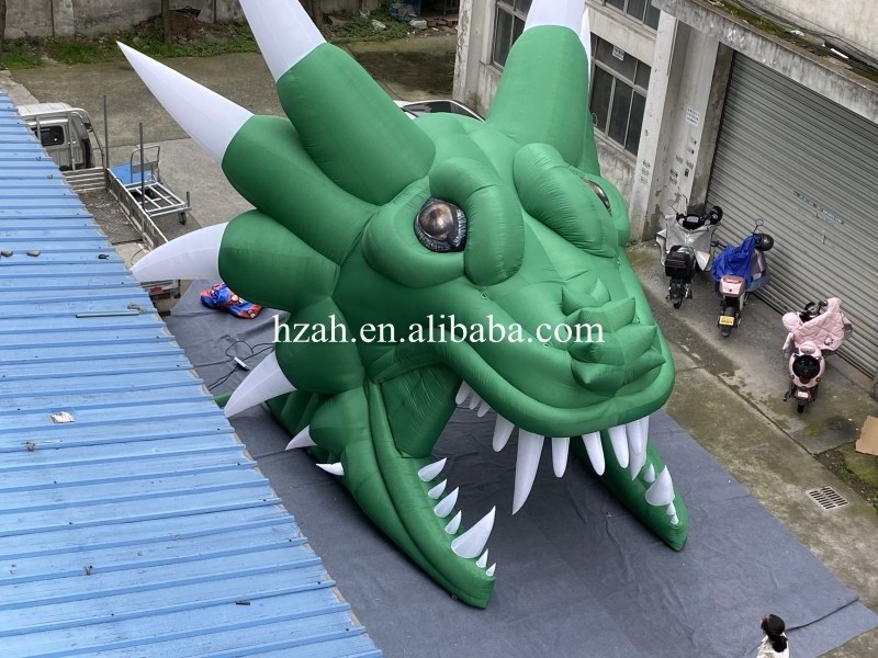 Halloween Giant Dragon Head Model Balloon Inflatable Dragon Tent Tunnel for Event Decoration