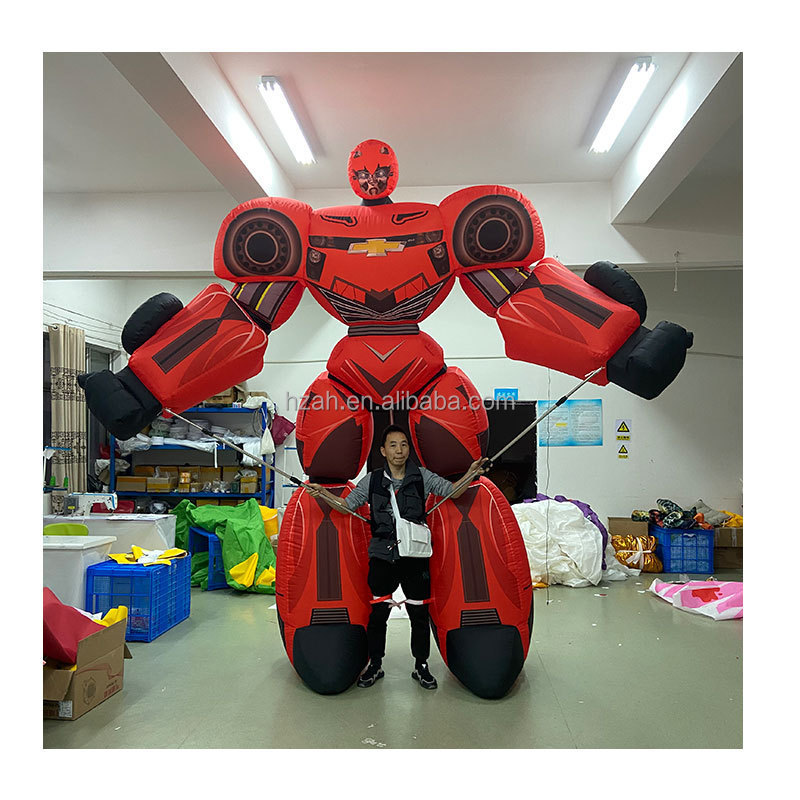 Inflatable Walking Puppet Transform Car Robot Costume for Parade Decoration