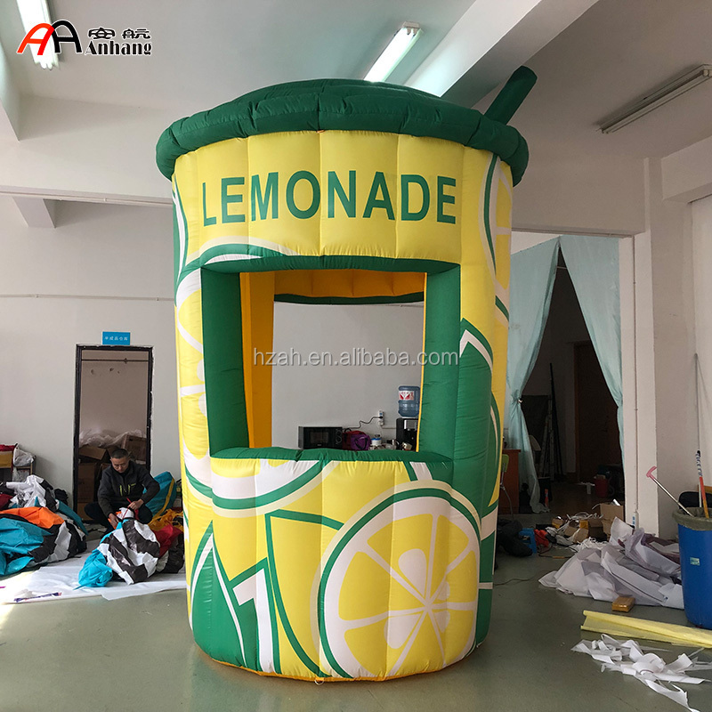 Outdoor Portable Inflatable Lemon Tent Inflatable Lemonade Stand Cup Booth