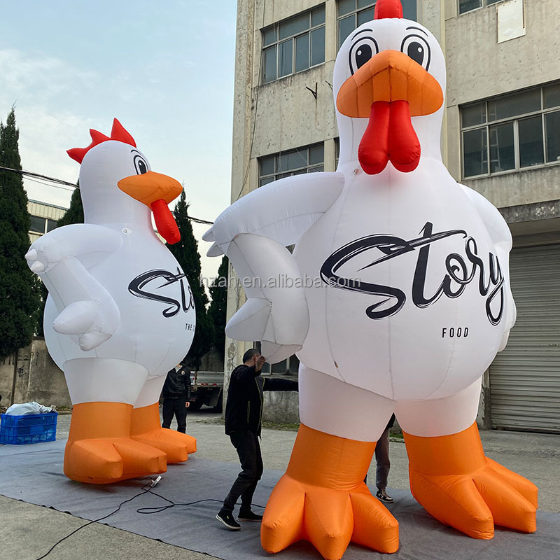 Giant inflatable cock inflatable chicken with custom logo for advertising decoration