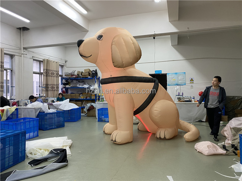 Giant Inflatable Dog Model with LED Lighting for Advertising