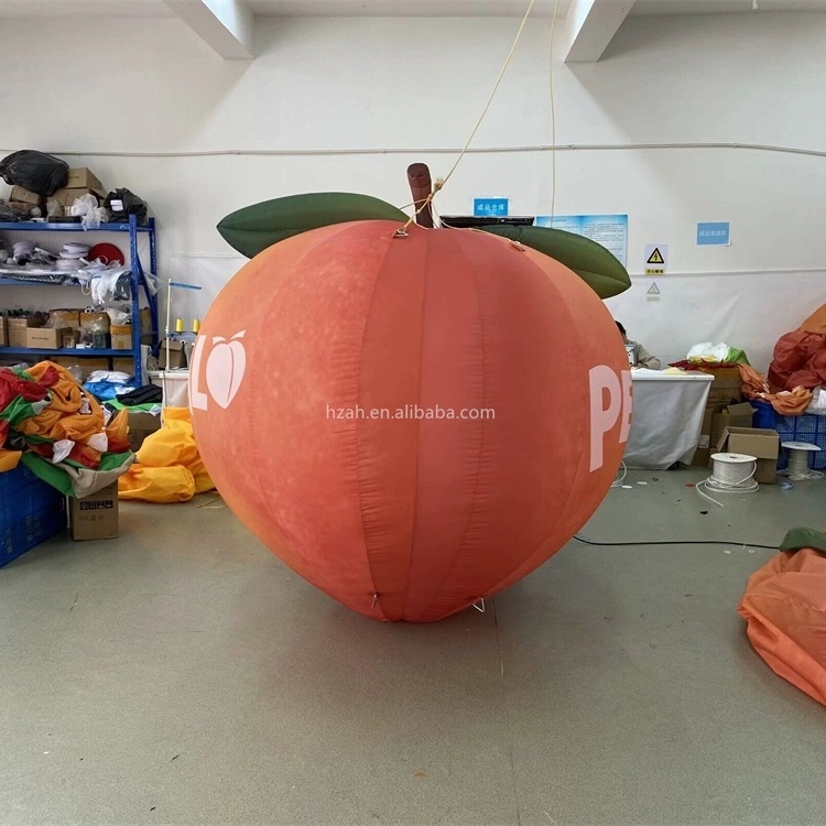 Custom logo design inflatable fruit peach model for advertising