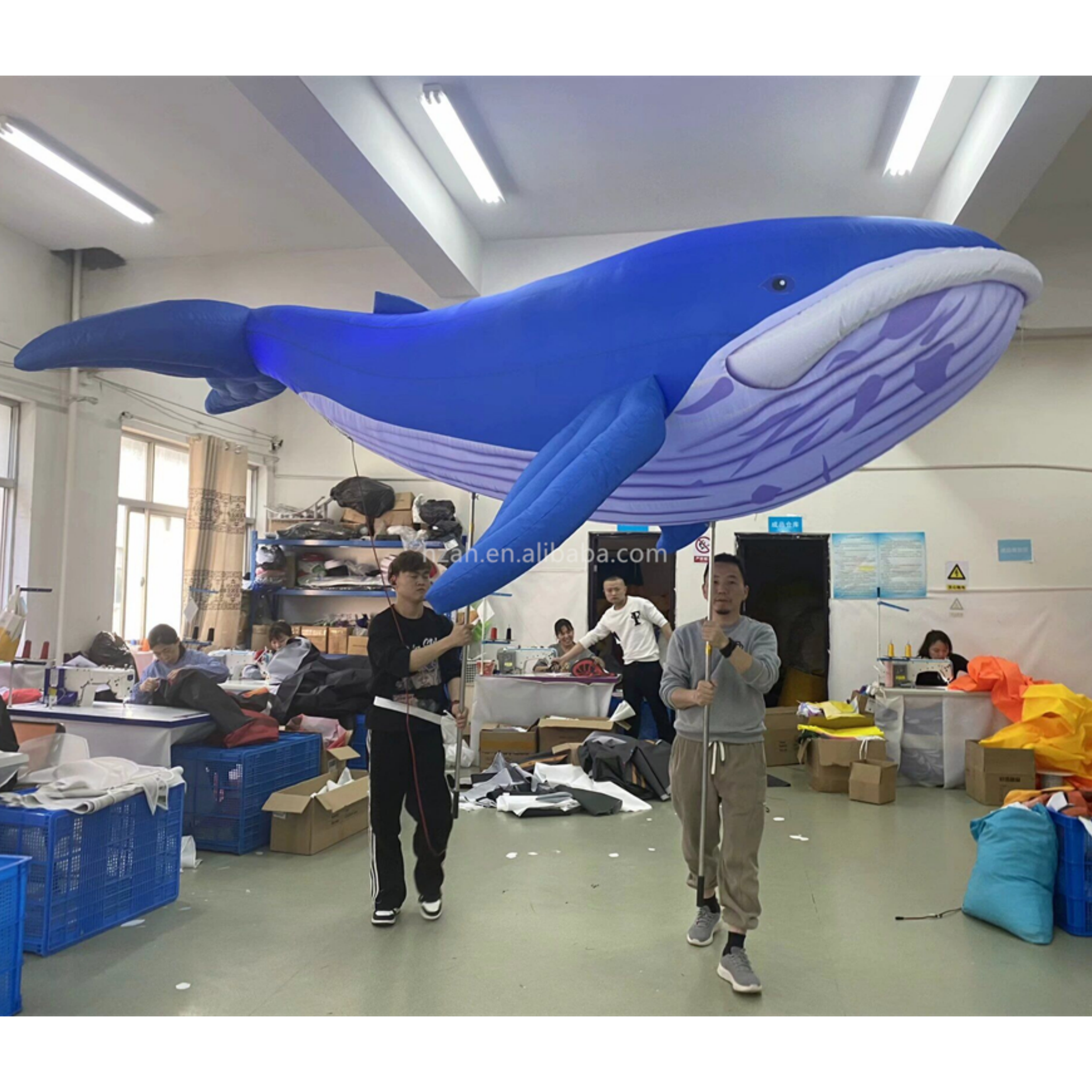 Parade Giant Inflatable Whale Inflatable Marine Fish Balloon Blue Whale For Theme Party Decoration