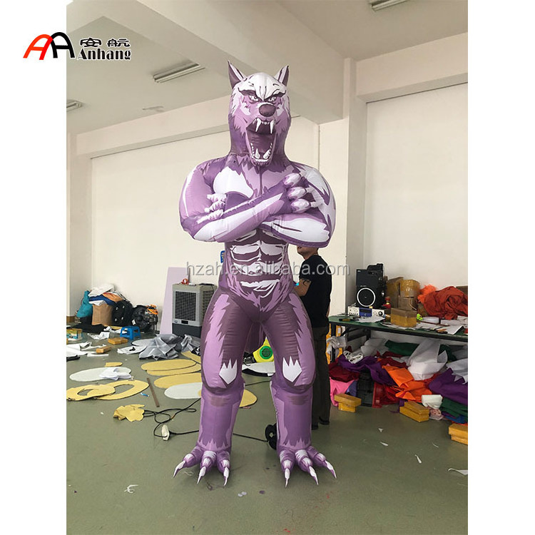 New Design Waterproof Vivid Inflatable Wolf Cartoon