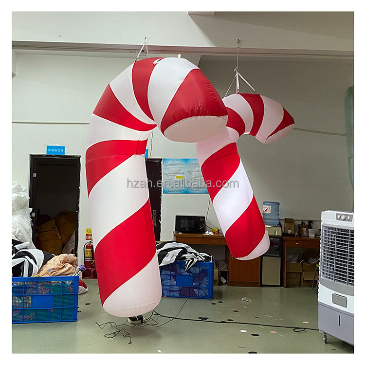 Giant Christmas Inflatable Candy Cane Xmas Advertising Inflatable Candy Cane for Party Event Decoration