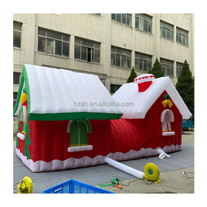 Inflatable Christmas Village House Santa Grotto Inflatable Christmas Tent for Holiday Event