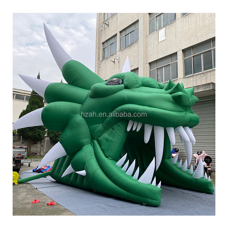 Halloween Giant Dragon Head Model Balloon Inflatable Dragon Tent Tunnel for Event Decoration