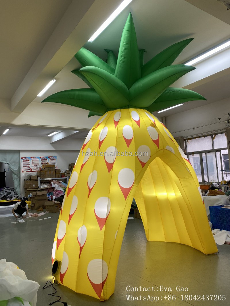 Advertising Entrance Giant Inflatable Pineapple Model Tent Inflatable Pineapple Arch Balloon for Promotion