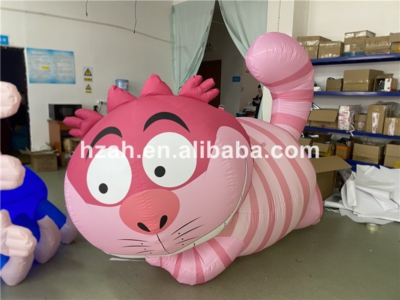 Alice in Wonderland Cheshire Cat LED Inflatable Cartoon Character for Party Decoration