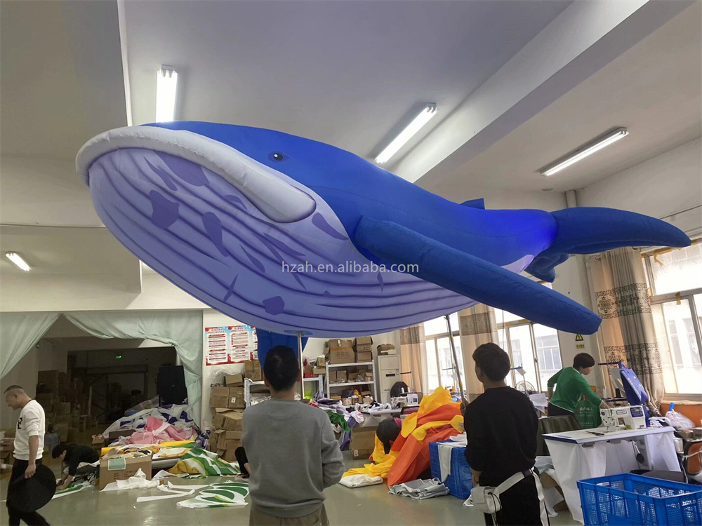 Parade Giant Inflatable Whale Inflatable Marine Fish Balloon Blue Whale For Theme Party Decoration