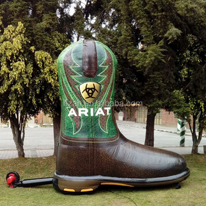 Advertising Inflatable Cowboy boots Model Giant Inflatable Shoes inflatable Brown Martin Boots Model for Promotion