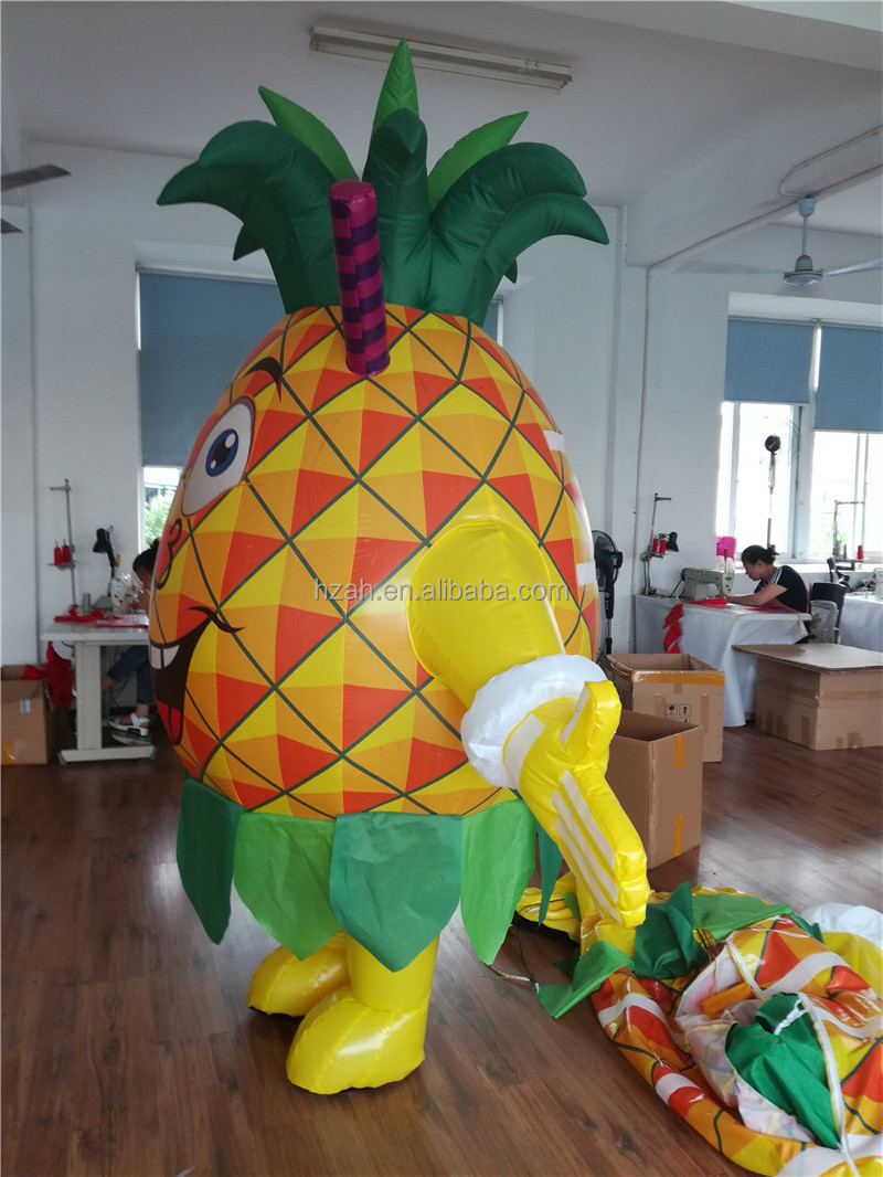 Moving Inflatable Costume Inflatable Pineapple Cartoon Doll Suit for Sale