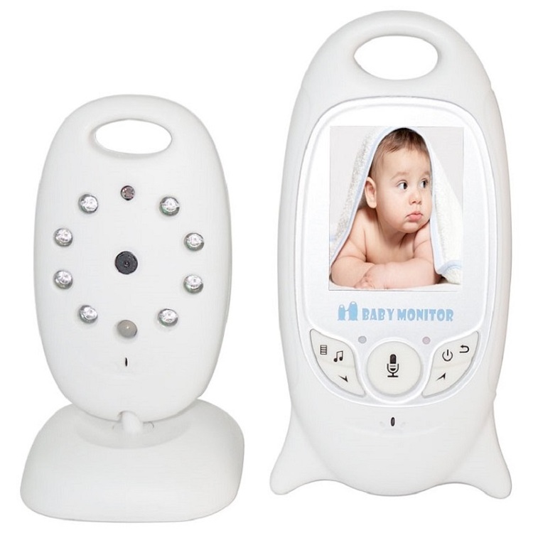 Wireless Baby Monitor Way Talk Night Vision IR Nanny Babyfoon Baby Camera with Music Temperature 2.0 inch Color Screen VB601