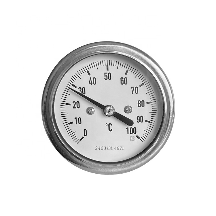 100mm dial termometros digital contenedores hot water bimetal thermometer with brass pocket