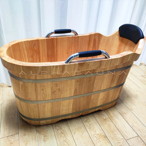 Freestanding Cheap Wooden Bathtub Tub Hinoki Wooden Bathtubs Portable Hot Tub Hotsale